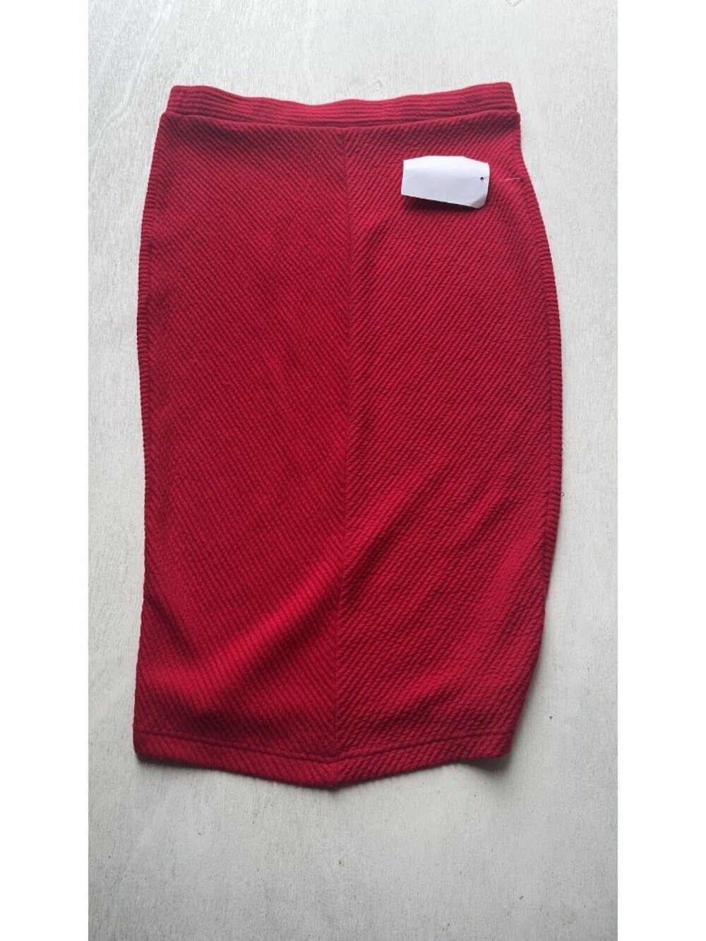 Lush Women’s Red Knit Ribbed Mini Skirt Size S NWT Stretchy Pull-On Waist - Picture 9 of 10